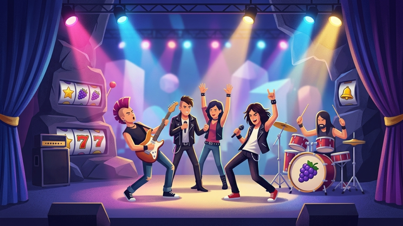 Rolling Slots Casino: Illustrativ scen; Betyg: 9.4/10; Licens: Curacao Gaming Control Board